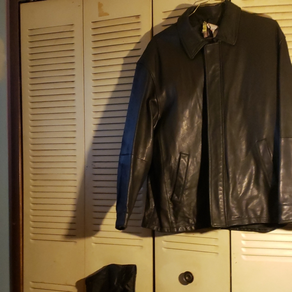 Black leather with a liner